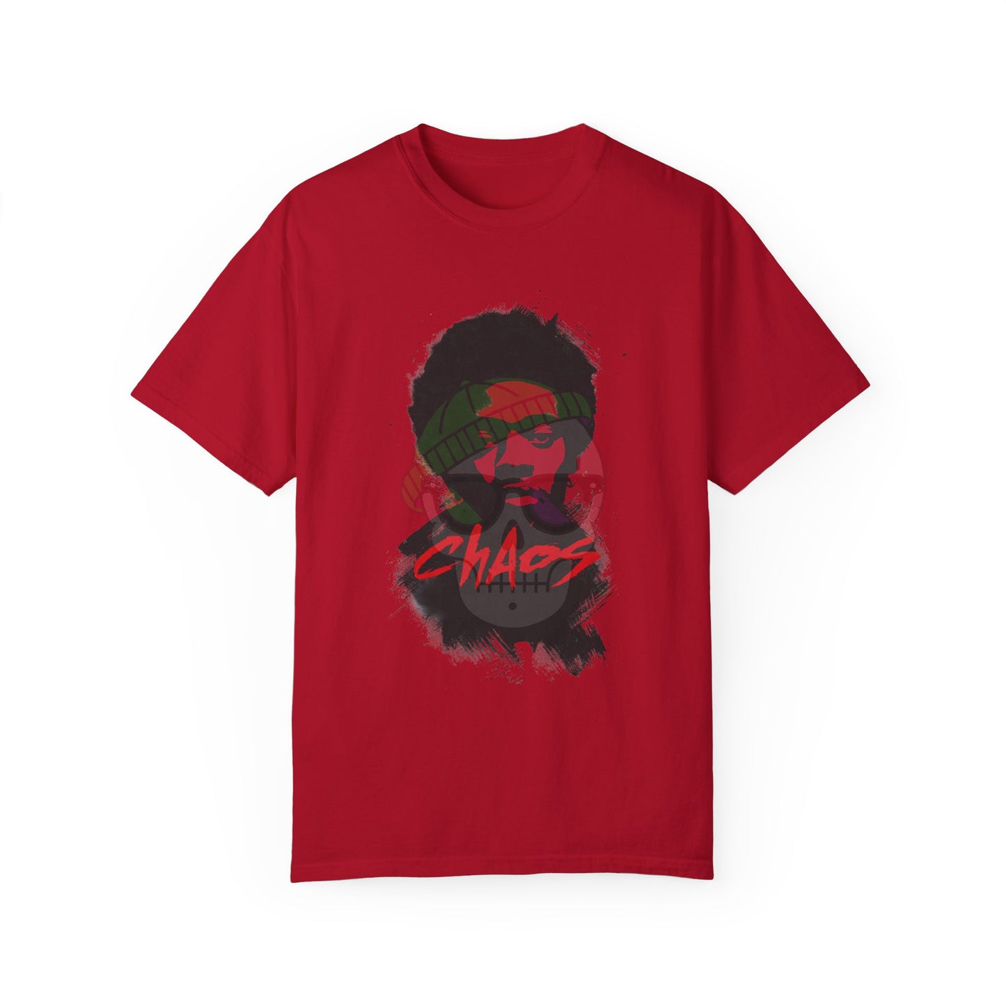 CHAOS Graphic T-Shirt | Bold Streetwear Tee for Men & Women | Red Statement Shirt | Edgy Grunge Style | Unisex Graphic Tee